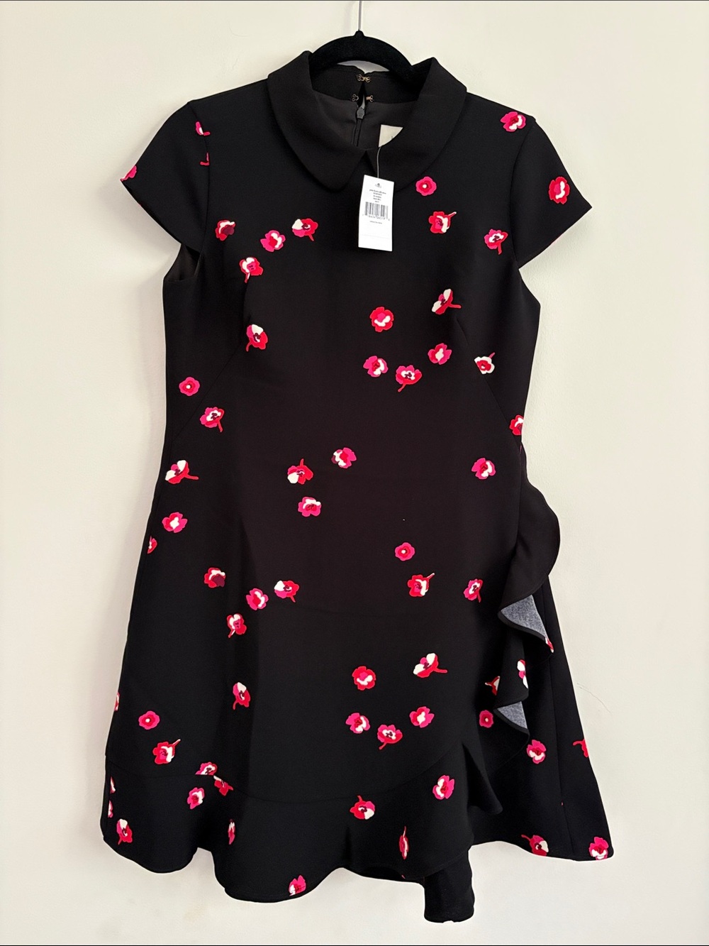 Woman’s' Kate Spade Black Dress with Pink Floral Print